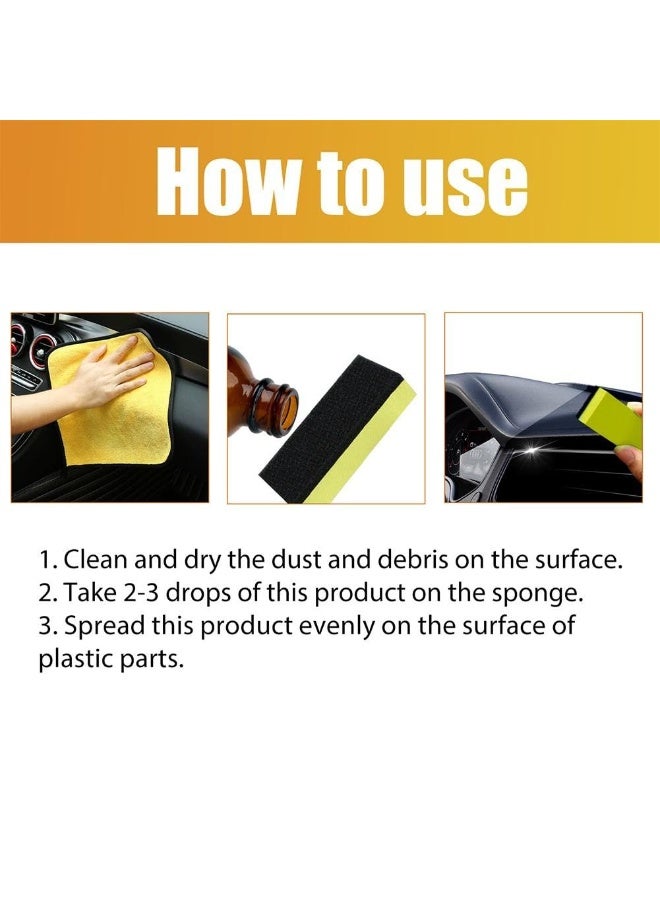 رايهونغ مُرمِّم ومُلمِّع بلاستيك السيارات 50 مل - مُنظِّف واقٍ من الأشعة فوق البنفسجية يُجدِّد البلاستيك الباهت، ويُعيد اللون الأصلي للأجزاء الخارجية والداخلية - Image 5